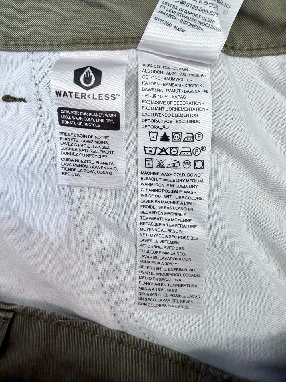 Levi’s '94 Baggy Cargo Pants Army Green High Rise Straight Leg Utility Size 32 - Picture 8 of 11